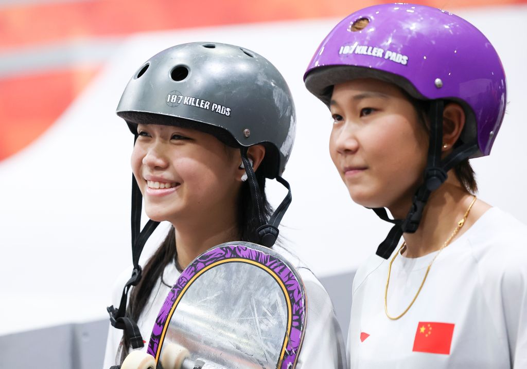亚运会丨中国滑板女孩:同登领奖台,达成!
